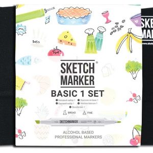 Набор маркеров Sketchmarker Basic 1 set 24 Базовые оттенки сет 1 (24 маркера + сумка органайзер)