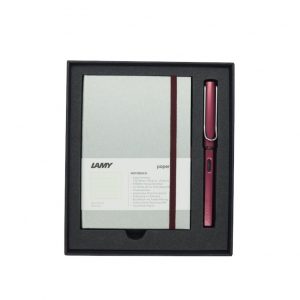 Набор ручка перьевая LAMY Al-star, F, Пурпурный+Записная книжка, твердый переплет, А6, пурпурный